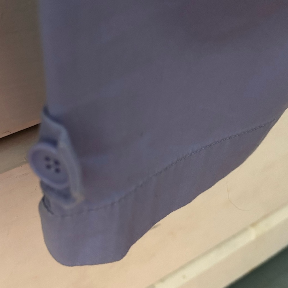 NWOT TALBOTS Straight-Leg Pants, Light Blue with Zipper Front, Belt Loops, pkts - Picture 6 of 8